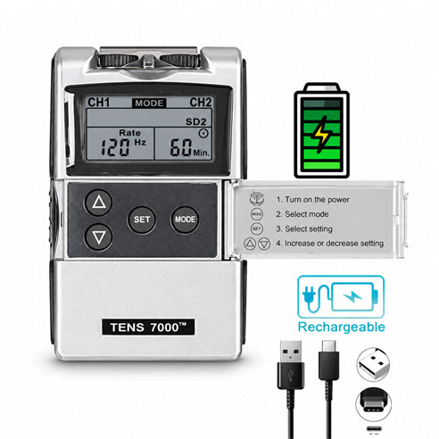 NUEVO TENS 7000 Li-Recargable / Electroterapia TENS / Accesorios