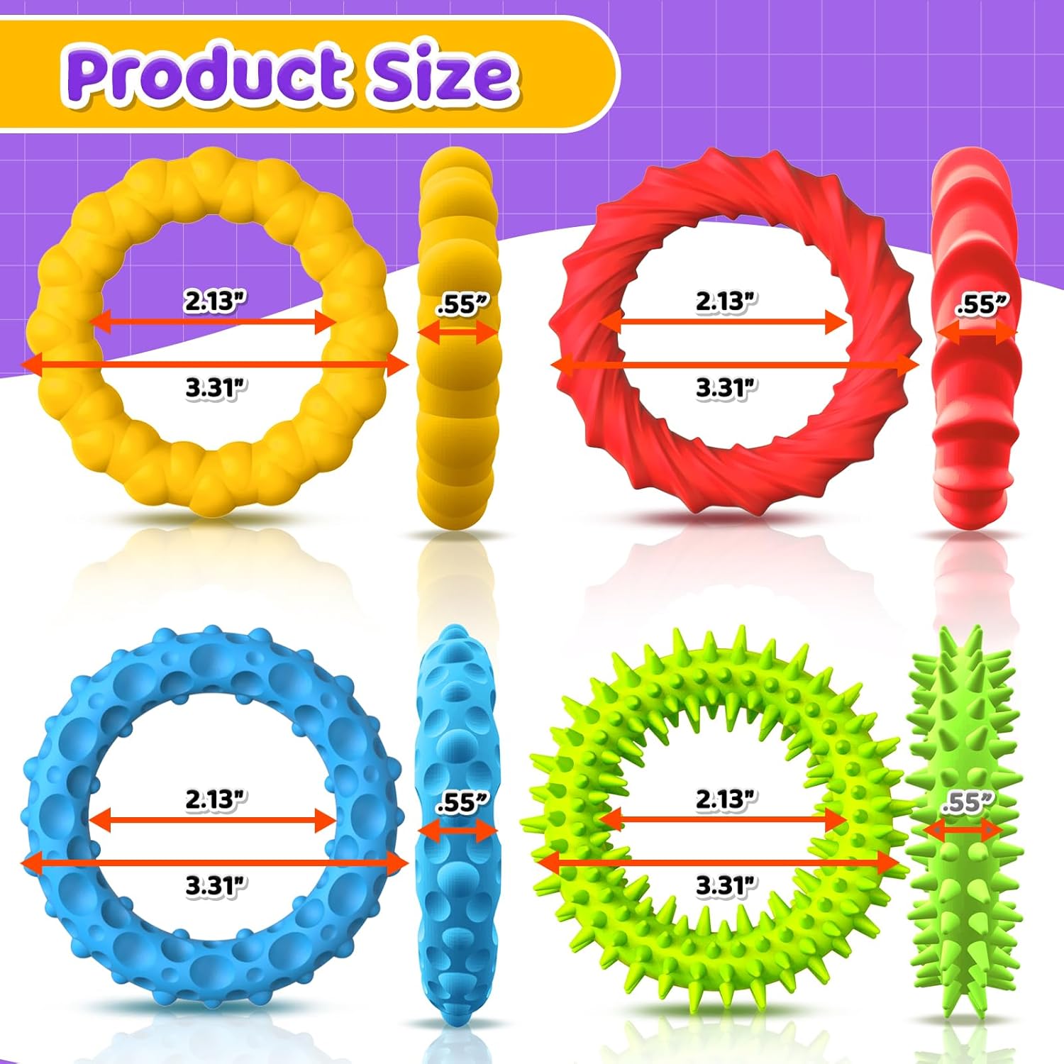 SET (4x) BRAZALETES SENSORIALES Small-Fish® / Special Needs