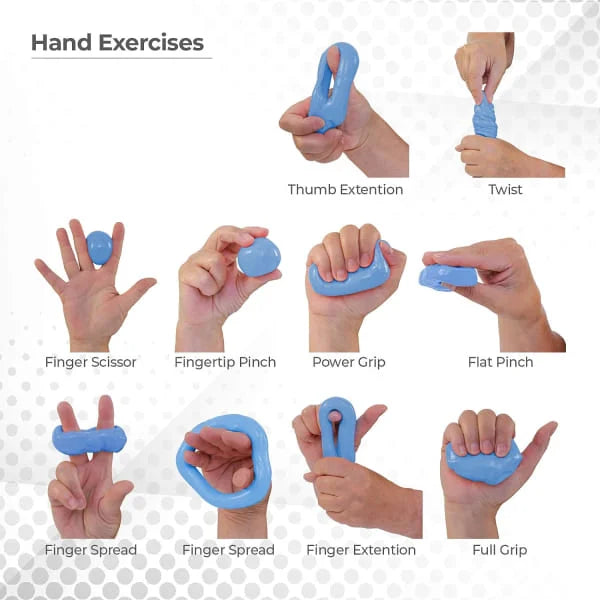 Set (6x) MASAS THERAPY-Putty® ADULTO (6 ONZAS) / Manos y dedos